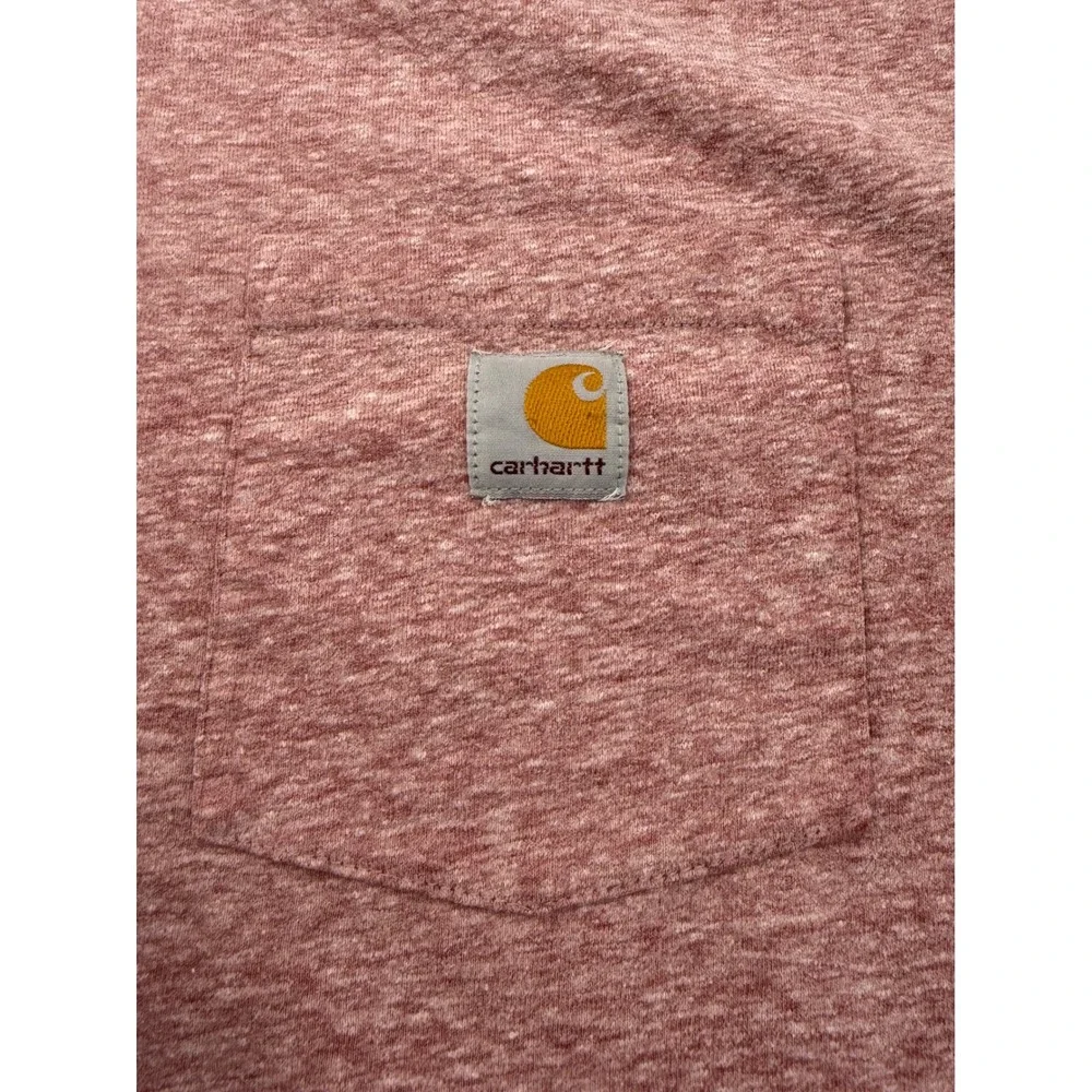 Carhartt K87 Mens XL Original Fit Pocket T-Shirt Heather Clay Red Short Sleeve - Picture 3 of 8